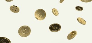 coins falling